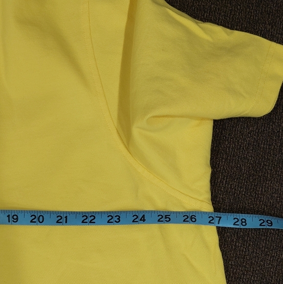 Lands End Unisex Yellow Polo Short Sleeve Shirt Sz 3X - Picture 5 of 8